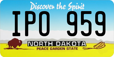 ND license plate IPO959