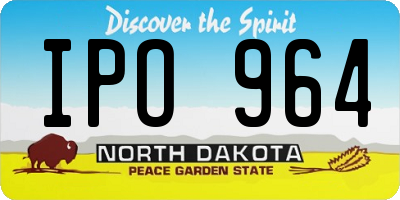 ND license plate IPO964