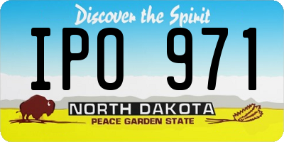 ND license plate IPO971