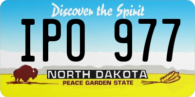 ND license plate IPO977