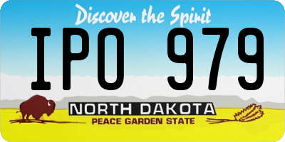 ND license plate IPO979