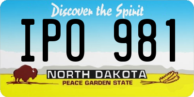 ND license plate IPO981