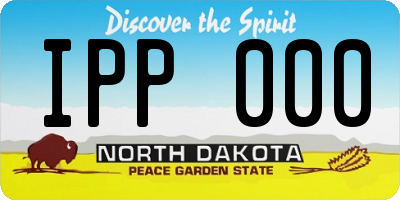 ND license plate IPP000