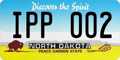 ND license plate IPP002