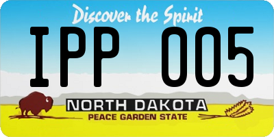 ND license plate IPP005