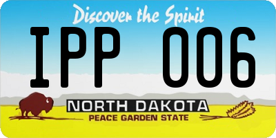 ND license plate IPP006