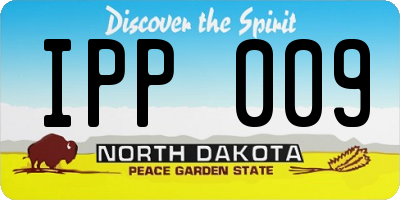 ND license plate IPP009