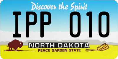 ND license plate IPP010