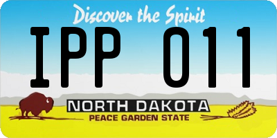 ND license plate IPP011