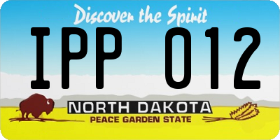 ND license plate IPP012