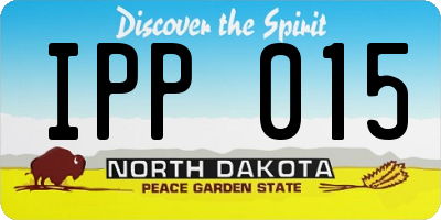 ND license plate IPP015