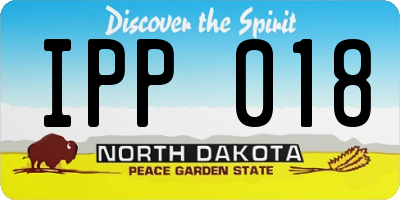 ND license plate IPP018
