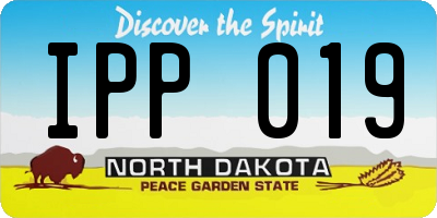 ND license plate IPP019