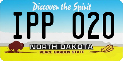 ND license plate IPP020