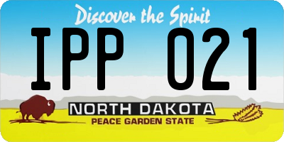 ND license plate IPP021
