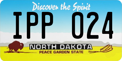 ND license plate IPP024