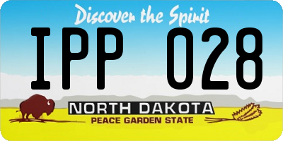 ND license plate IPP028