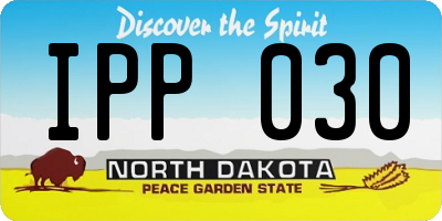 ND license plate IPP030