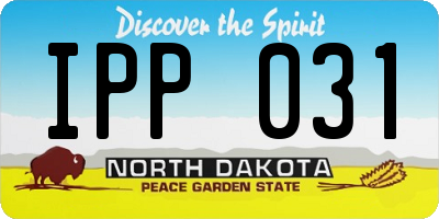 ND license plate IPP031