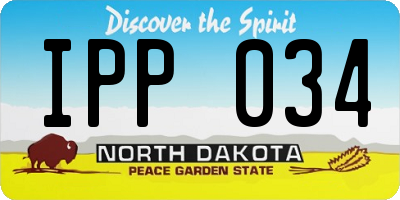 ND license plate IPP034