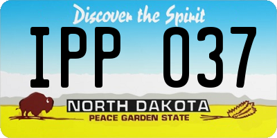 ND license plate IPP037