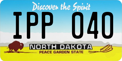 ND license plate IPP040