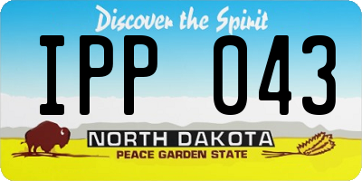 ND license plate IPP043