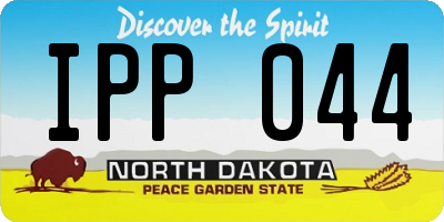 ND license plate IPP044