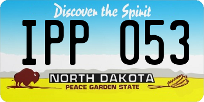 ND license plate IPP053