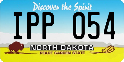ND license plate IPP054