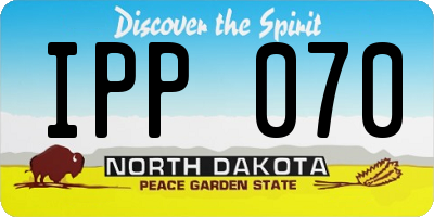 ND license plate IPP070