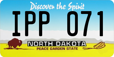 ND license plate IPP071