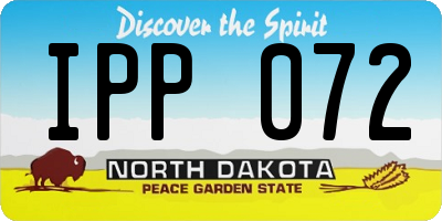 ND license plate IPP072
