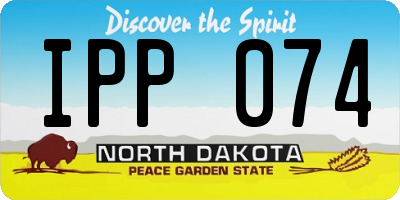 ND license plate IPP074