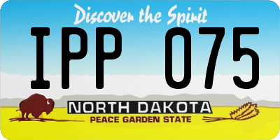 ND license plate IPP075