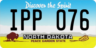 ND license plate IPP076