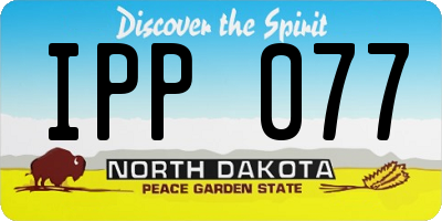 ND license plate IPP077