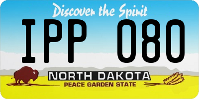 ND license plate IPP080