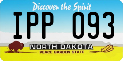 ND license plate IPP093