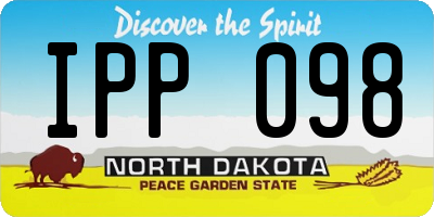 ND license plate IPP098