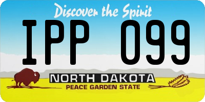 ND license plate IPP099