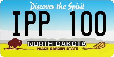 ND license plate IPP100