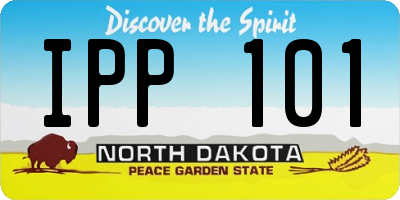ND license plate IPP101