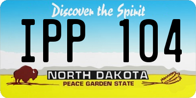 ND license plate IPP104