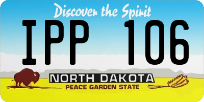 ND license plate IPP106