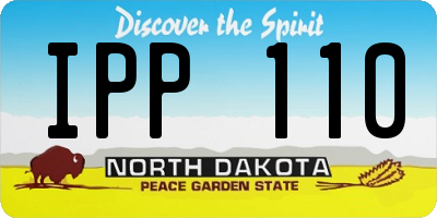 ND license plate IPP110