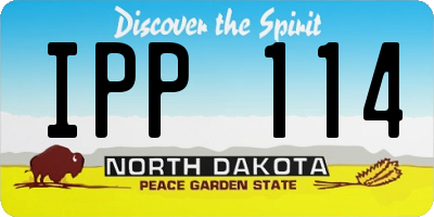 ND license plate IPP114