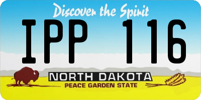 ND license plate IPP116