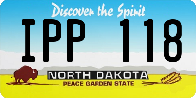 ND license plate IPP118