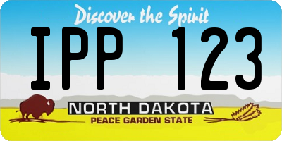 ND license plate IPP123
